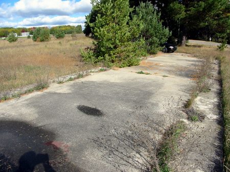 Cadillac Drive-In Theatre - Screen Foundation - Photo From Water Winter Wonderland (newer photo)